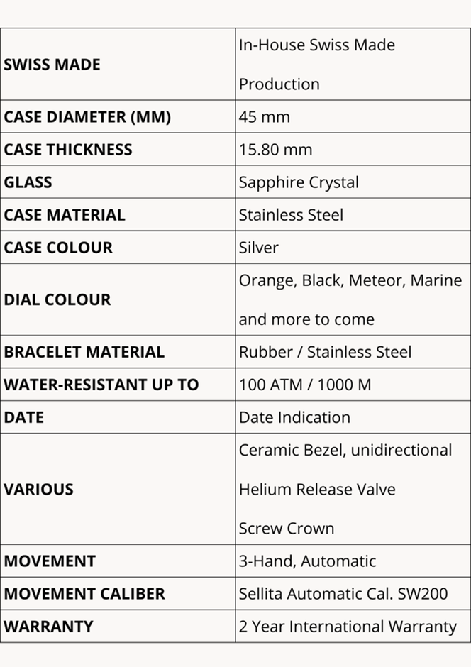 本気のプロ仕様機械式ダイバーズウォッチです。