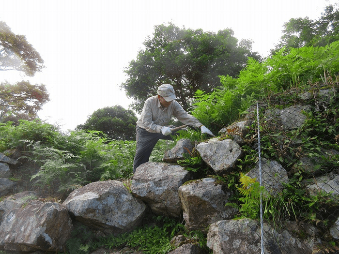 山名氏城跡保存会　有子山城草刈り