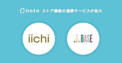 noteに商品を一覧表示できる「ストア」機能にBASEとiichiが連携。パートナーが計5サービスに拡大しました