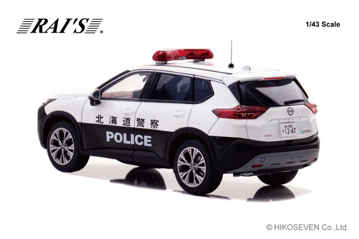 1/43 日産 エクストレイル S e-4ORCE (T33) 2023 北海道警察高速道路交通警察隊車両:左後