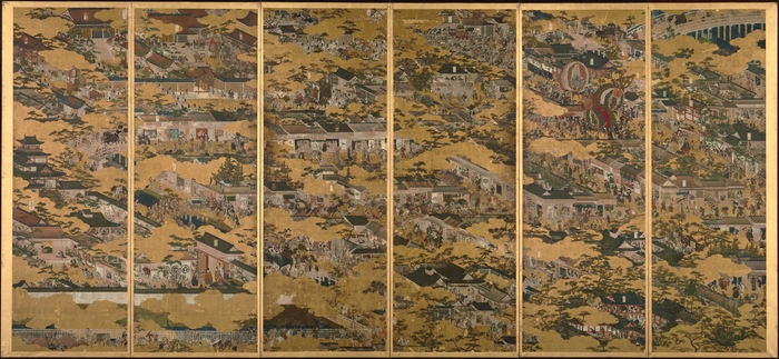 国宝 「洛中洛外図屏風(舟木本)」(左隻) 岩佐又兵衛筆 江戸時代・17世紀 東京国立博物館蔵