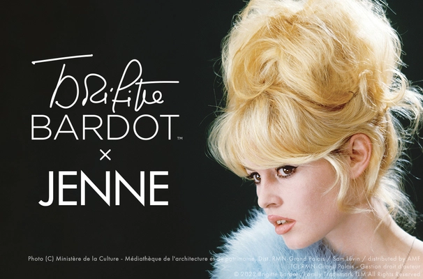 JENNE×Brigitte Bardot　 公式ライセンシーの称号を元に 初のコラボレーションアイテムを8/30 11:00より予約販売開始