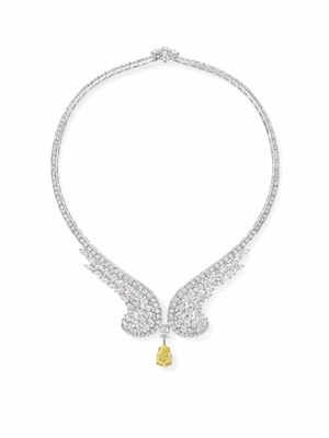 Eagle Yellow Diamond Necklace
