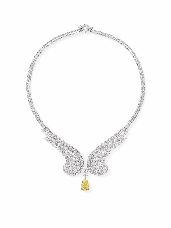 Eagle Yellow Diamond Necklace