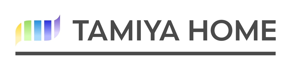 タミヤホームのロゴは理念「虹を奏でる」をイメージ