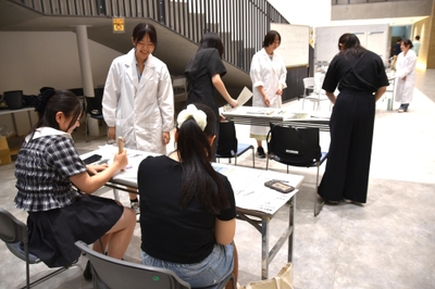 叩き染めの体験コーナー