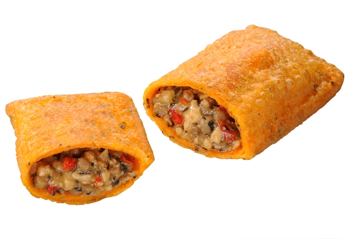 揚げピザ(バジルチキン ガパオ風)カット画像