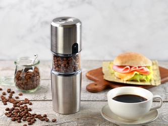 いつでもどこでも挽きたてコーヒーを味わえる！ 「ポータブル電動コーヒーミル」新発売