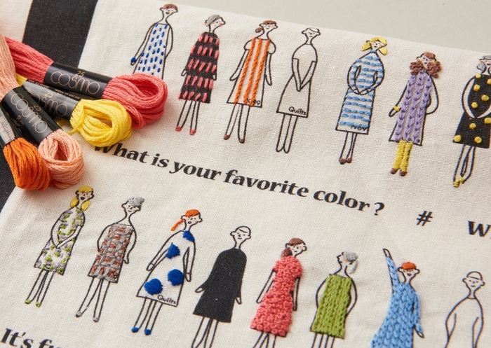 「100ネエサン(R)」刺しゅうを施した参考作品