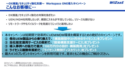 ～DX推進／セキュリティ強化支援～　 Workspace ONE導入キャンペーン