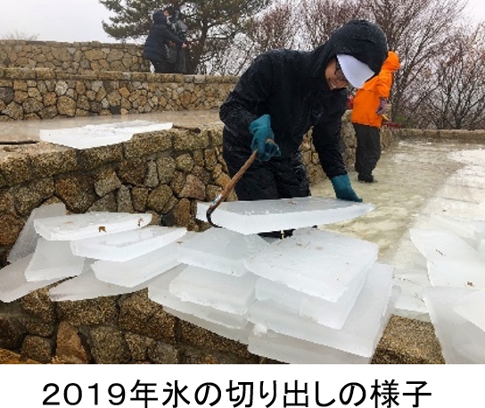 ２０１９年氷の切り出しの様子