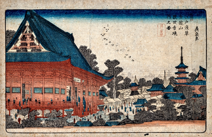 (Photo_02) 江戸浅草金龍山　　観世音境内之図　溪斎英泉　天保(1830～1844)頃　［後期展示］