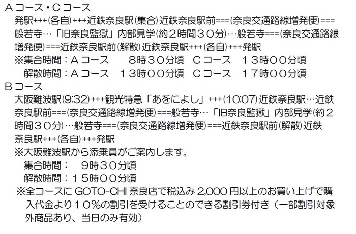 見学ツアー行程