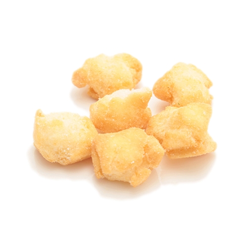 サクサク食感が病みつきになる揚げ餅に爽やかなレモンの酸味と塩味で味付けしました｡