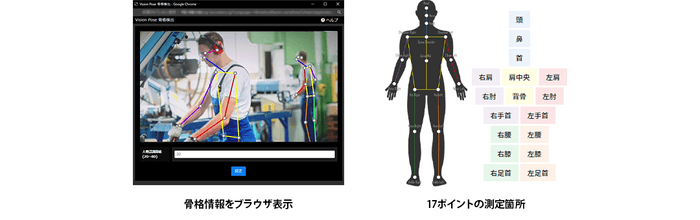 骨格情報表示機能