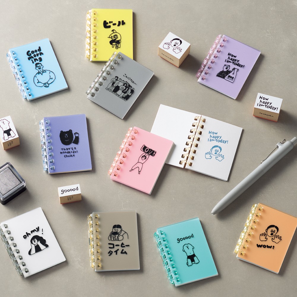 オープンリングノート ミニ　クリエイターコラボ第1弾　iwahanko×LIHIT LAB.　数量限定発売