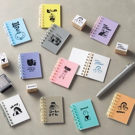 オープンリングノート ミニ　クリエイターコラボ第1弾　iwahanko×LIHIT LAB.　数量限定発売