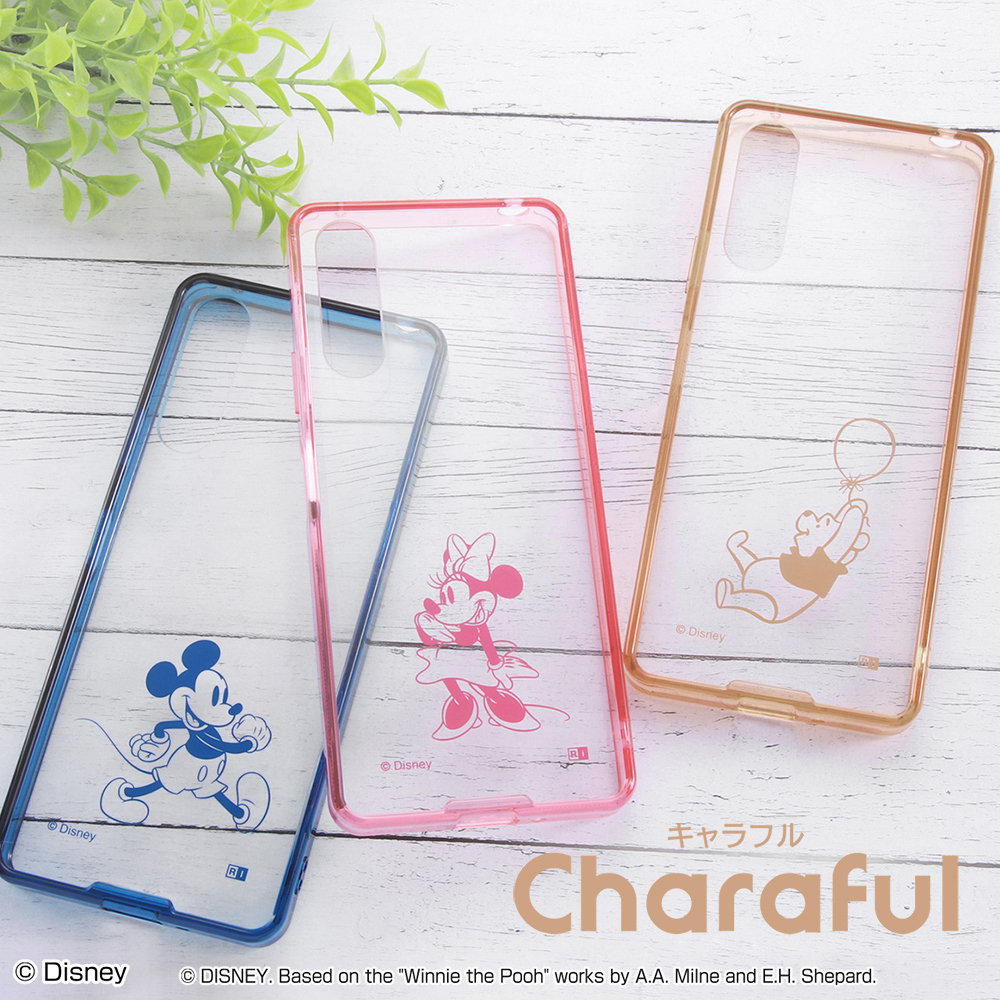 【 Xperia 10 IV、Xperia Ace III対応】カラフルでキュートなクリアケース“Charaful”に、「ミニーマウス」と「プー」デザインの新柄が仲間入り！６月中旬より順次発売。