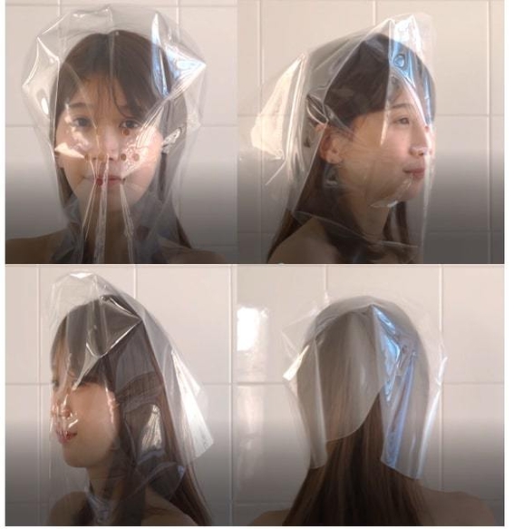 フェイスサウナカバー 着用例