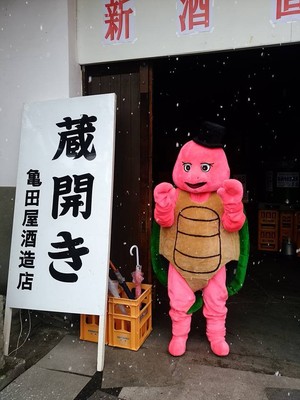 蔵開き 亀がお出迎え