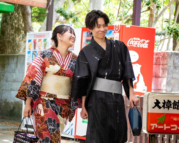 カップルで浴衣体験