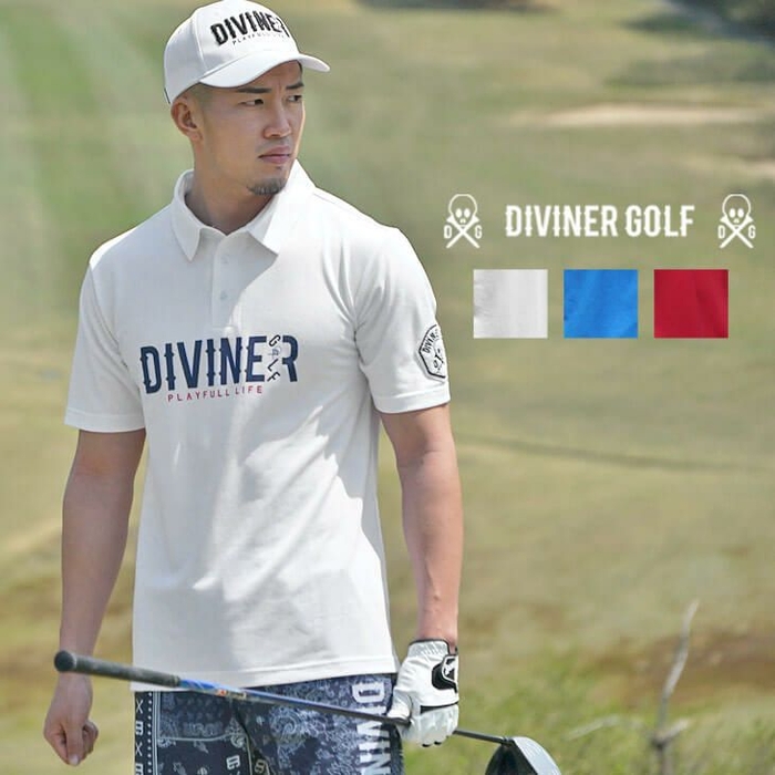 DIVINER GOLF オリジナルフロントロゴポロシャツ