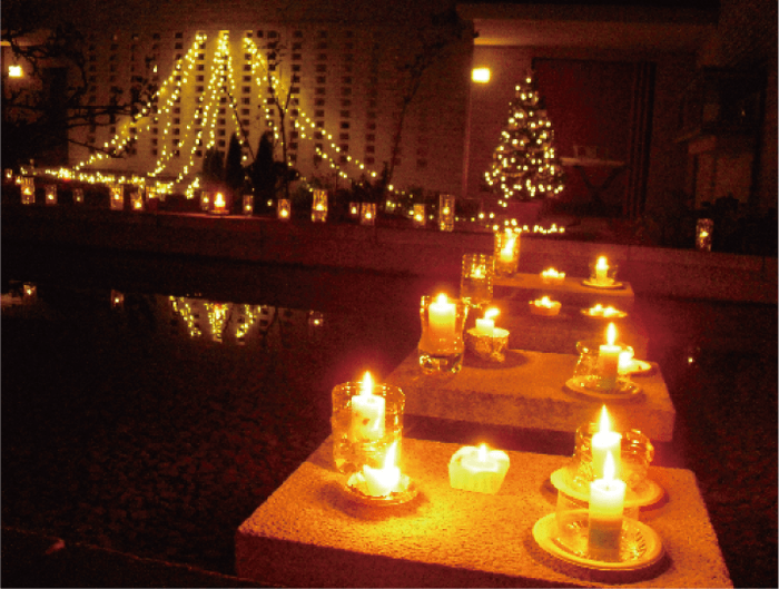 過去に開催されたクリスマスキャンドルナイトの様子