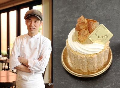 「スリールパティシエオガワ」小川 英彦氏と「シャルロット」