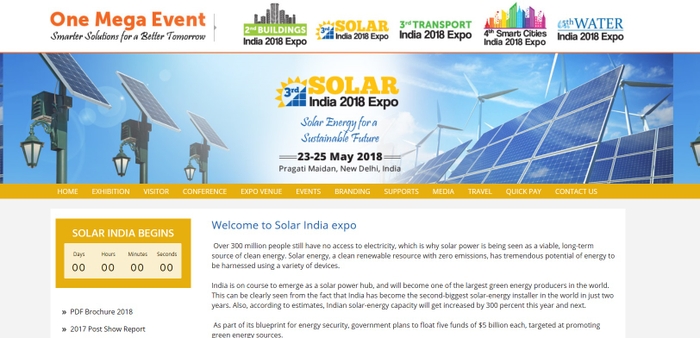 第3回インド太陽光発電エキスポ 2018年