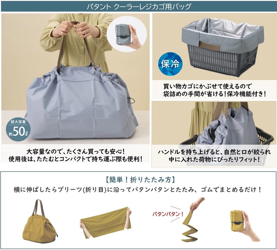 説明 パタントレジカゴ用バッグ