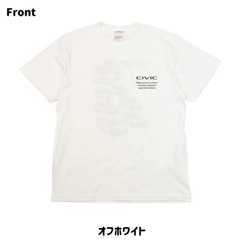 2401HD41-07 シビック Honda CIVIC HISTORY Tシャツ