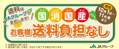 ＪＡタウン 国消国産ＣＰ お客様送料負担なし