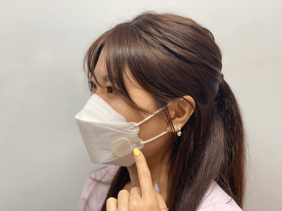 マスクに貼って蒸れや息苦しさを軽減