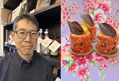 「パティスリー クロシェット」鈴木 幸仁氏と「台湾カカオのシャルロット」