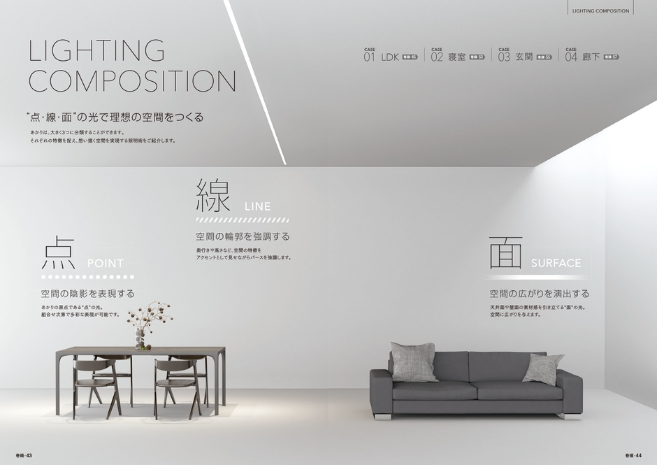 「LIGHTING COMPOSITION」“点・線・面”