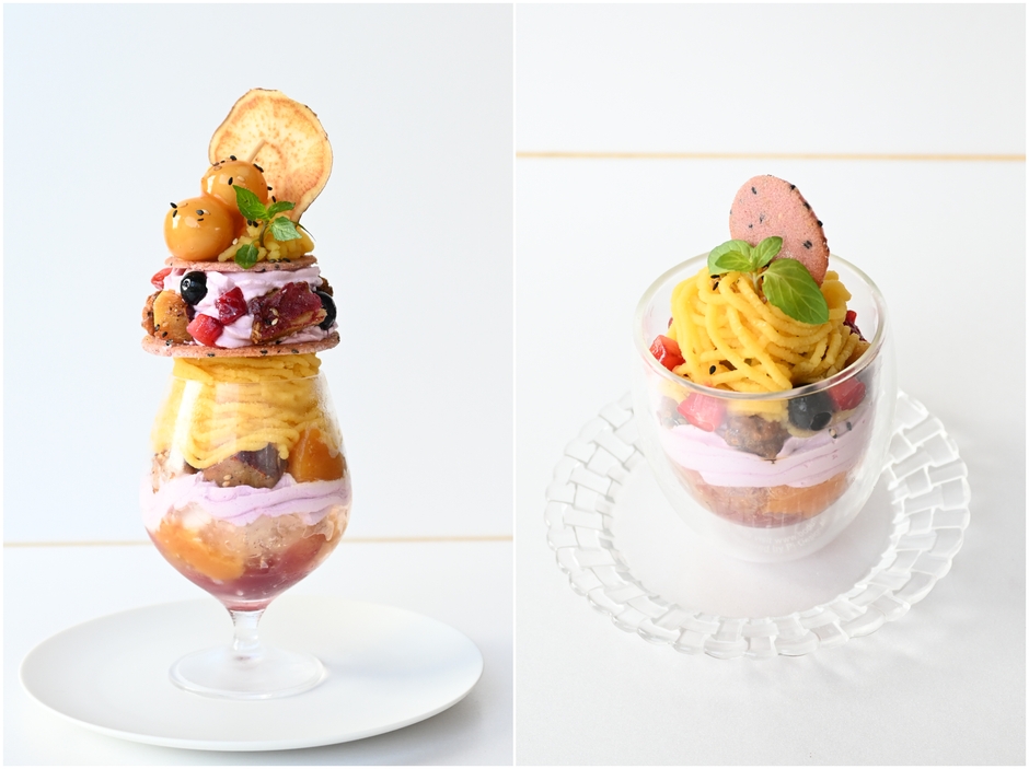 お芋もりもり秋づくしパフェ/おいもミニパフェ