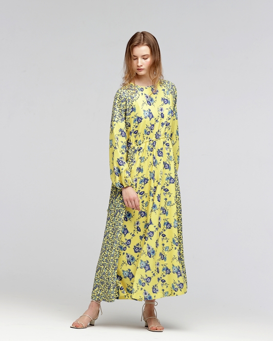 【merituuli】著名人多数着用 フラワープリント切替2WAYワンピース ¥16,500→¥4,950(税込)