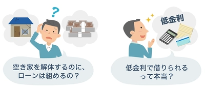 解体サポート、空き家所有者と金融機関をつなぐサービスを開始 「空き家解体ローン」の取扱い金融機関を無料案内 ～空き家問題の対応を強化します～