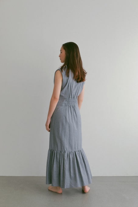 TIERED DRESS / GRY 