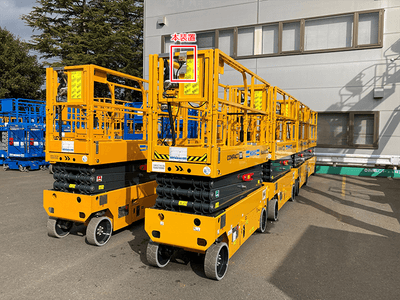 写真1:本装置を取り付けた高所作業車