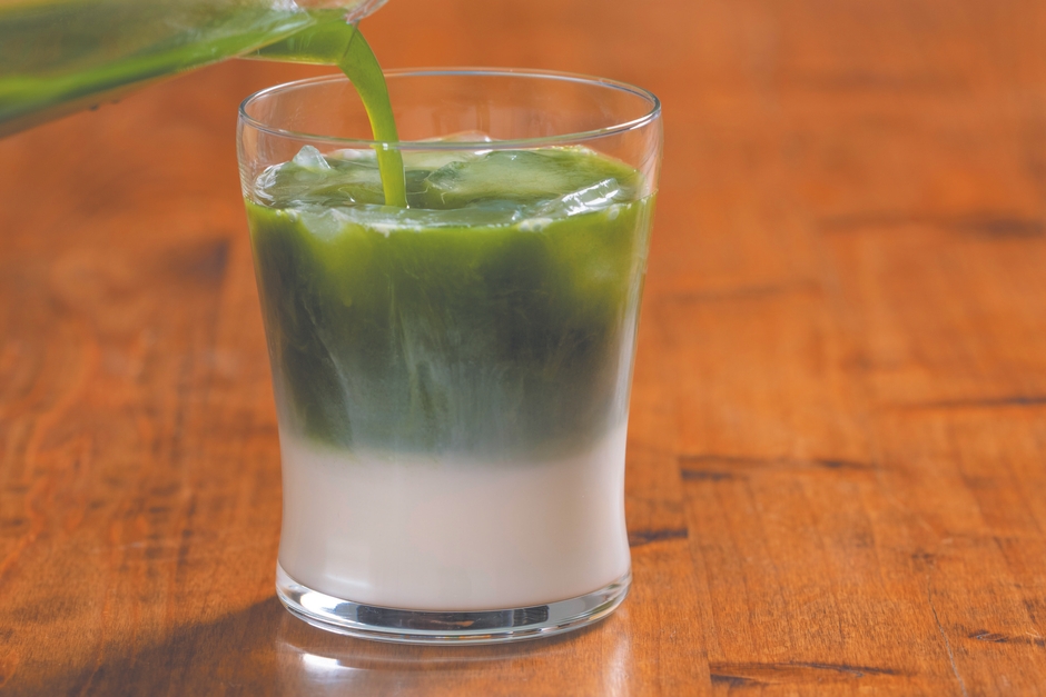 『翠翠ラテ』　ノンカフェインなので、お休み前のリラックスタイムにも安心してお楽しみいただけます。