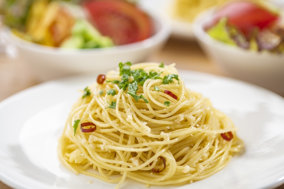 調理例：ペペロンチーノ