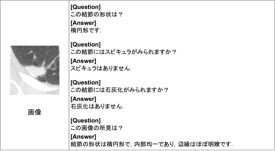 図２：開発した視覚言語モデルによる応答例