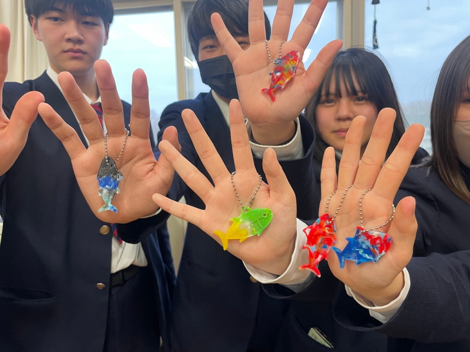 ワークショップで制作したキーホルダー