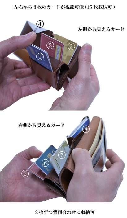 8枚が視認可能なカード入れ ※国内意匠出願済