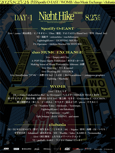 DAY 1:ラインナップ