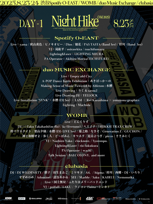 DAY 1:ラインナップ