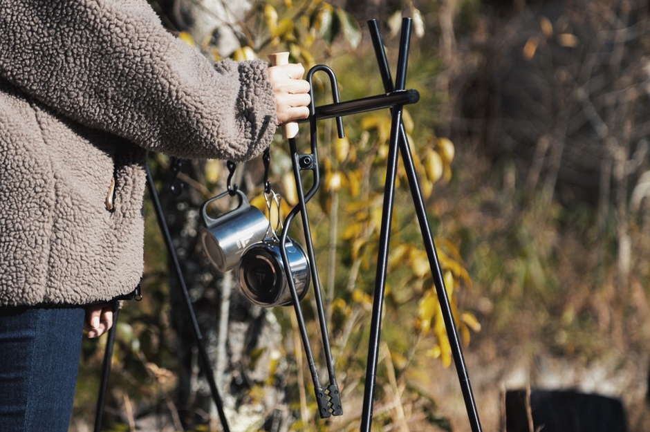 ラックにかける様子