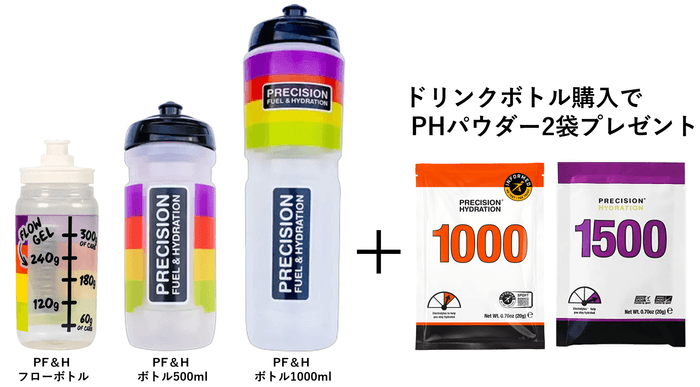 ドリンクボトル購入でPHパウダー2袋プレゼント