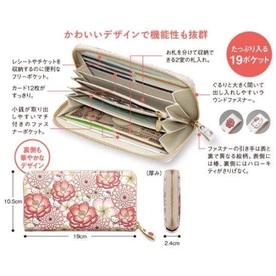 ハローキティ50周年の浅草文庫長財布